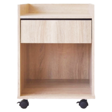 HOPMA 合馬家具 單抽活動桌邊櫃 W400XD400XH595mm, 淺橡木 漂流木, 1個