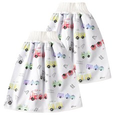 日本竹纖維隔尿裙-塗鴉車 L, 塗鴉車裙 多色, 2件