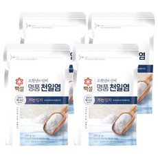 CJ BEKSUL 白雪 五千年的神秘 細顆粒天日鹽, 250g, 4個