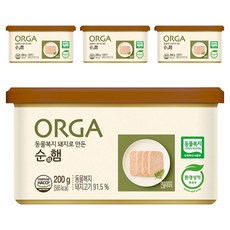 올가홀푸드 동물복지 돼지로 만든 순햄, 4개, 200g