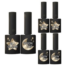 Jinbi Pochit Mirror Powder 專屬 Top Gel 11ml + Clear Gel 11ml, 混色, 3組