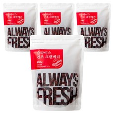 몸애조화 슬라이스 건조 크린베리, 250g, 4개