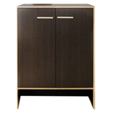 HOPMA 合馬家具 日式雙門鞋櫃 約可放置15雙鞋, 黑胡桃, 4層