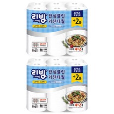 Living SOFT TISSUE 天然紙漿安心潔淨捲筒廚房紙巾, 6入, 2個