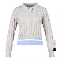 luxgolf 430高爾夫 女款麻花配色防風針織套頭衫 LB4W812W