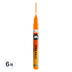 모로토우 원포올 아크릴 마카 2mm 127HS 218 neon orange fluorescent, 6개