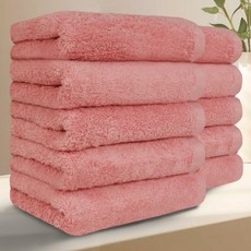 Terrique 高級飯店毛巾 200g 40支精梳棉, 10個, 復古粉