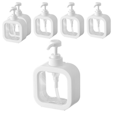 ARYKO 按壓瓶補充瓶 500ml, 白色, 6個