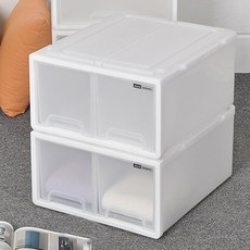 모아시스템즈 시스템 트윈 서랍장 2p, 혼합색상, 4단