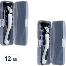 Face Body 一次性 6 刀片剃須刀套組盒+剃須刀+6 刀片 4 件 白色 黑色, 12套