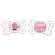 Chicco 舒適哺乳 輕量透氣安撫奶嘴-甜心粉, 6-16個月, 2個