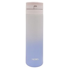 THERMOS 膳魔師 超輕量不鏽鋼真空保溫瓶 JNS-453 450ml 瘦長瓶身 輕巧便攜 壓緊彈蓋自動上鎖 可拆卸飲口座 僅190g, 漸層粉, 1個