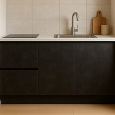 現代室內裝飾貼膜 無氣泡生活防水簡易黏貼式 水泥石紋 650 壁貼, 石紋經典黑色復古, 寬 123cm x 長 2.5m