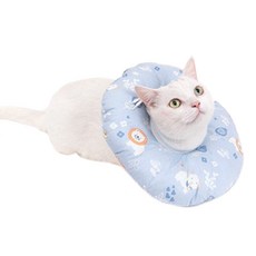 반려동물 목쿠션 넥카라 FYQ006 라이트퍼플 동물 S, 1개