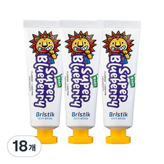 Bristik 兒童含氟1000牙膏 藍莓香, 50g, 18個