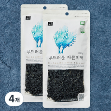 유기식품 인증 부드러운 자른미역, 200g, 4개