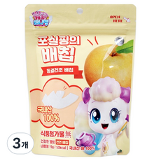 奇妙萌可 幼兒用 鬆軟萌可凍乾梨脆片, 3個, 15g