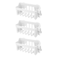 YAMADA 山田化學 1225 q-ban吸盤瀝水架, 1層, 白色, 3入