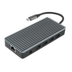 COMSOME Type-C 11埠 HDMI USB 3.0 網路線多功能集線器 CT-210TS, 太空灰