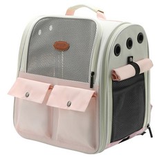 DING DONG PET 寵物Kitsch網眼外出後背包, 粉紅色