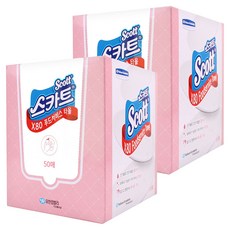 스카트 X80 푸드서비스 타올 핑크, 50개입, 2개