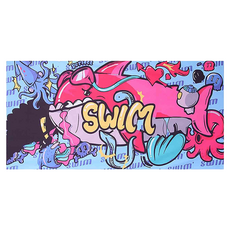 SUnORO 吸水速乾沙灘巾 超細纖維雙面絨游泳浴巾 150 x 70cm, 海底世界, 1條