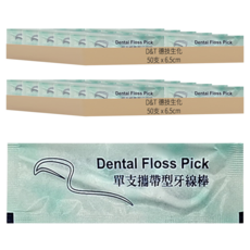D&T 德技生化 細滑牙線棒, 6.5cm, 50支, 2包