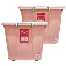 KEYWAY 聯府 銀采 滑輪整理箱 AK1200-2 110L, 紅色, 2個