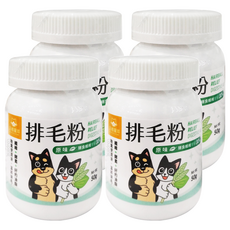 DOG CAT STAR 汪喵星球 排毛粉 原味, 天然植物纖維 頂級日本酵素, 糞便潤滑 + 溫和排毛, 50g, 4罐