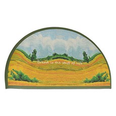 dayneeds 日需百備 後印象派硅藻泥半圓地墊, 風吹麥浪, 1個