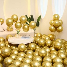 P&B UNITY 金屬圓形氣球 30cm 50入, 02 嬰兒金, 1個