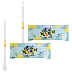 Easy drop 馬桶清潔刷 新款握柄組 檸檬香, 淡黃色, 2套