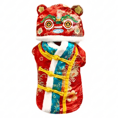 SassyDog 舞獅旗袍 變裝外套, 紅色, 1件