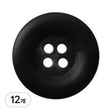 Button King 東大門鈕扣王 高級霧面大衣開襟衫鈕扣 30mm, 黑色再現, 12個