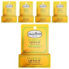 Baan 貝恩 經典保濕潤唇膏，含維他命E、荷荷巴油、蓖麻油, 不適用, 4.5g, 5支