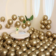 P&B UNITY 金屬圓形氣球 30cm 50入, 05 卡其金, 1個