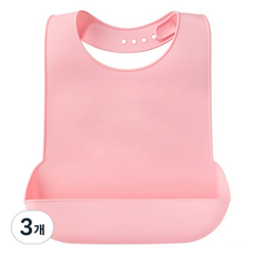 Home Rabbit 矽膠長者圍兜, 3個, 粉紅色