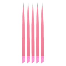 按壓式美甲鑷子, 粉色, 5個