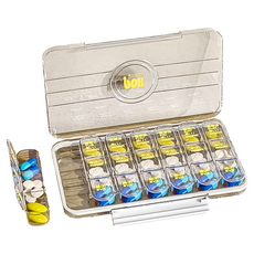 7日分裝透明藥盒 28格, 1個