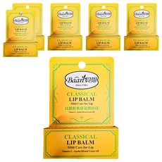 Baan 貝恩 經典保濕潤唇膏，含維他命E、荷荷巴油、蓖麻油, 不適用, 4.5g, 6支