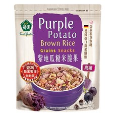 薌園 紫地瓜糙米脆果, 200g, 1包