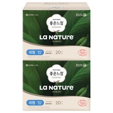 La NaTUre 好感覺 Nature Bag 超薄蝶翼衛生棉, 大型, 20入, 2個