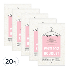 day feel day 香氛袋 衣櫃芳香劑 + 問號掛勾, 18g, 20個, 花香, 白玫瑰花束