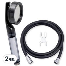 제일바스 미세홀 정수필터 + PVC 줄 블랙 2m 세트, 2개