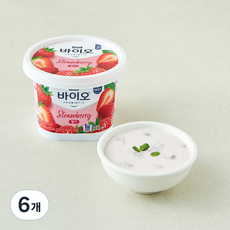 매일바이오 프로바이오틱스 딸기 요거트, 400g, 6개