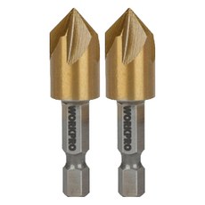 WORKPRO 沉頭鑽 六角柄 90度 5刃 19mm WP400443, 2個