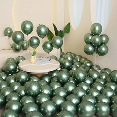 P&B UNITY 金屬圓形氣球 30cm 50入, 10 酪梨綠, 1個