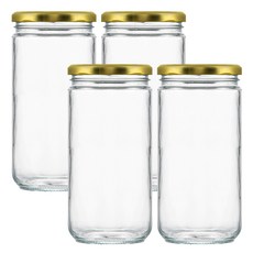 comet 家用圓形玻璃瓶, 4個, 1L