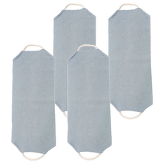 竹纖維搓澡巾, 灰色, 1入, 4個