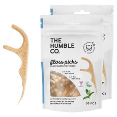 Humble Brush 環保樂 一次性薄荷牙線, 50入, 2個, 8cm